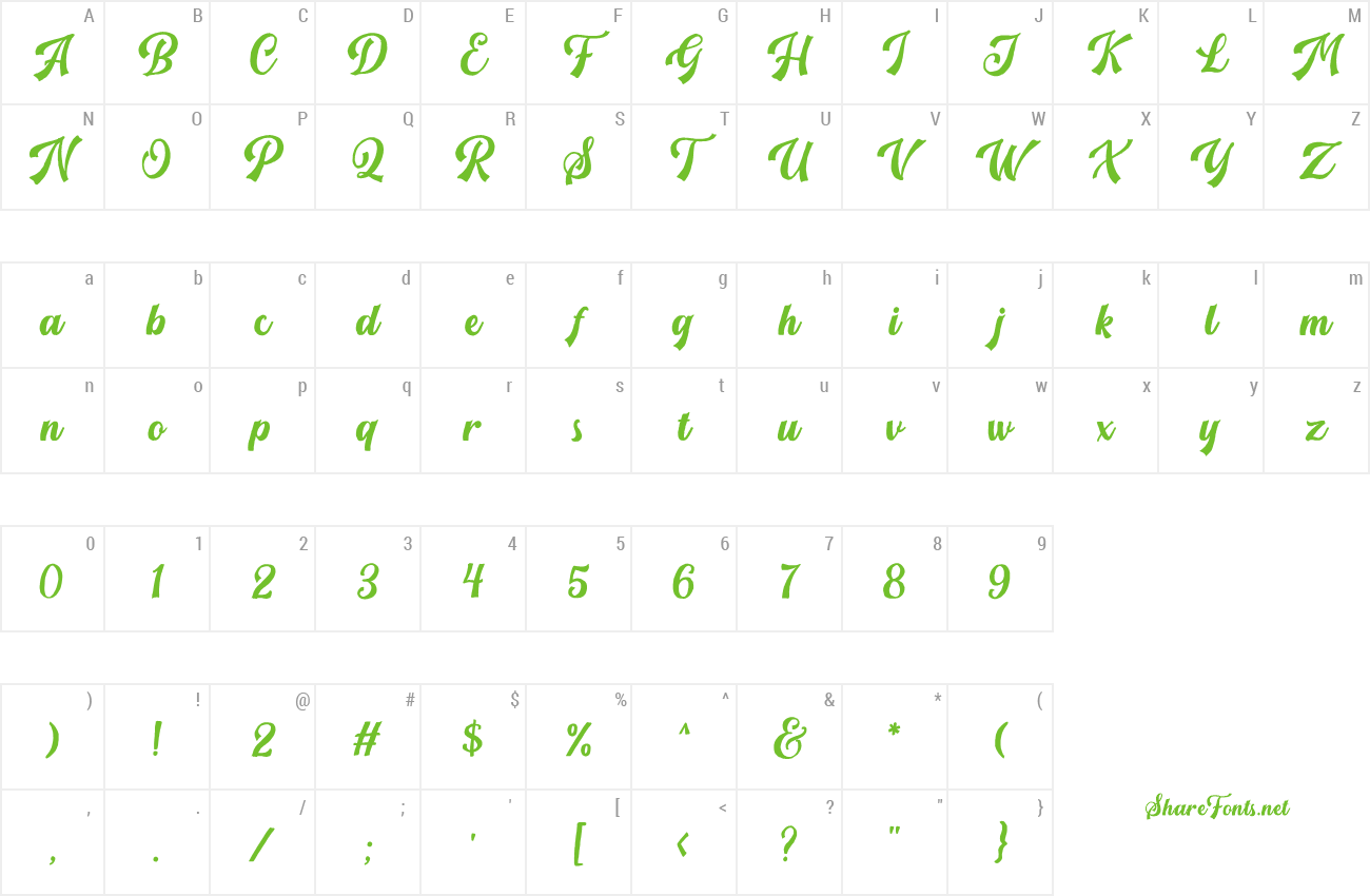 Font Handpack Script preview